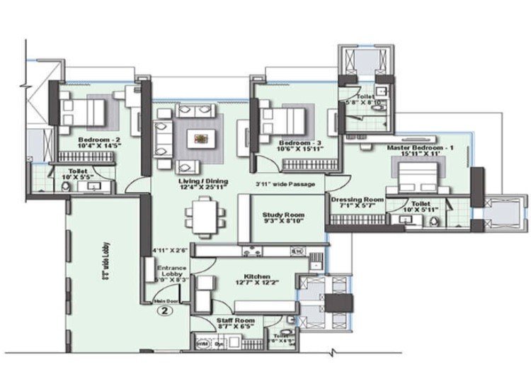 Raheja Imperia floor plan 1