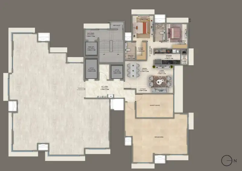 3 BHK The Gateway Juhu floor plan 1