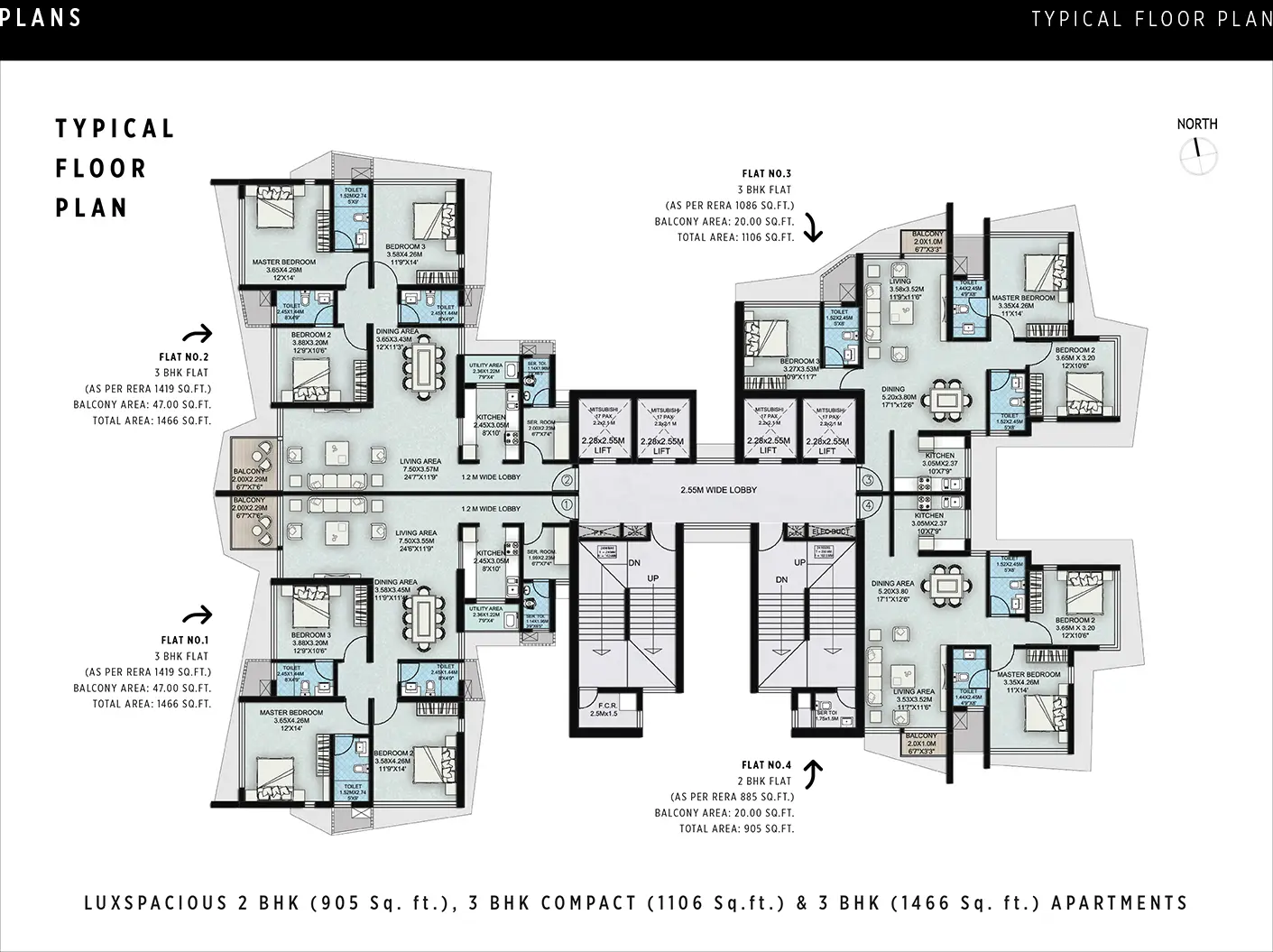 5 BHK The Palette Dadar floor plan 1