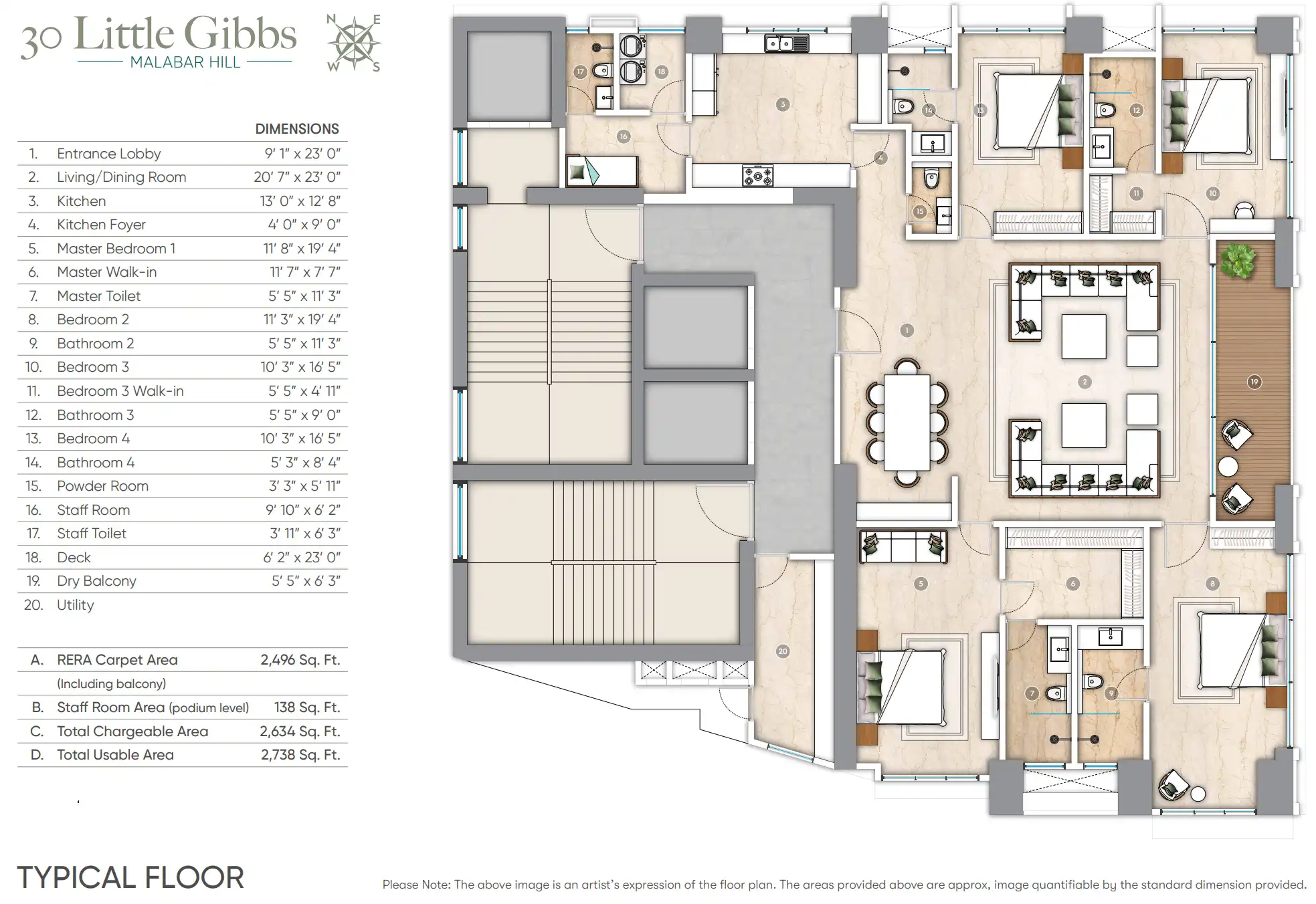30 Little Gibbs floor plan 3