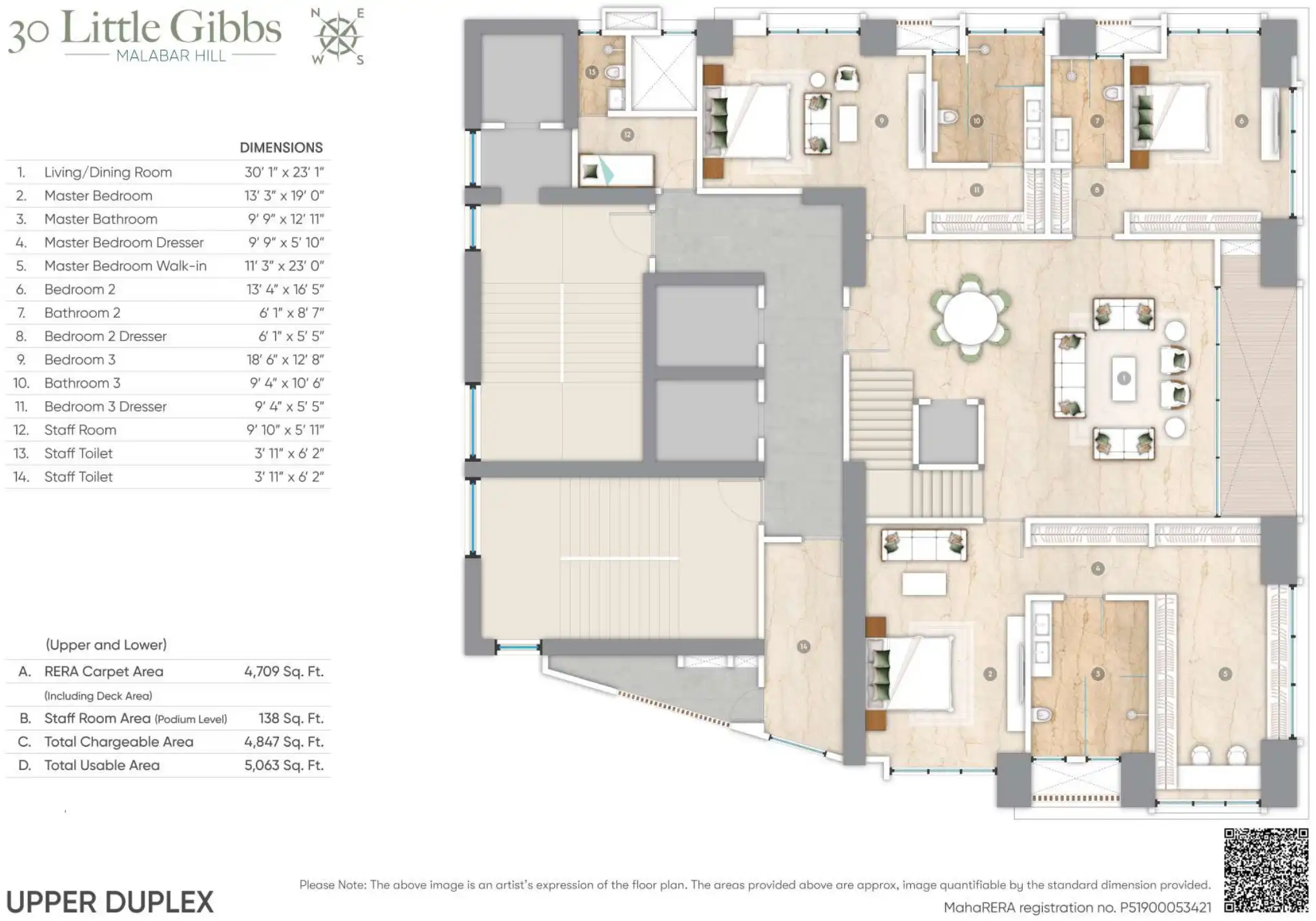 30 Little Gibbs floor plan 4
