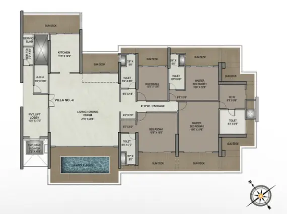 4 BHK 81 Aureate Bandra floor plan 5