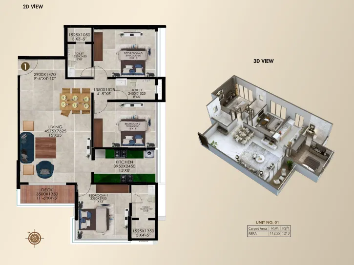 Ajmera Privé floor plan 1