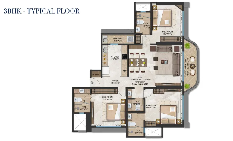 Ariha Skyes floor plan 1