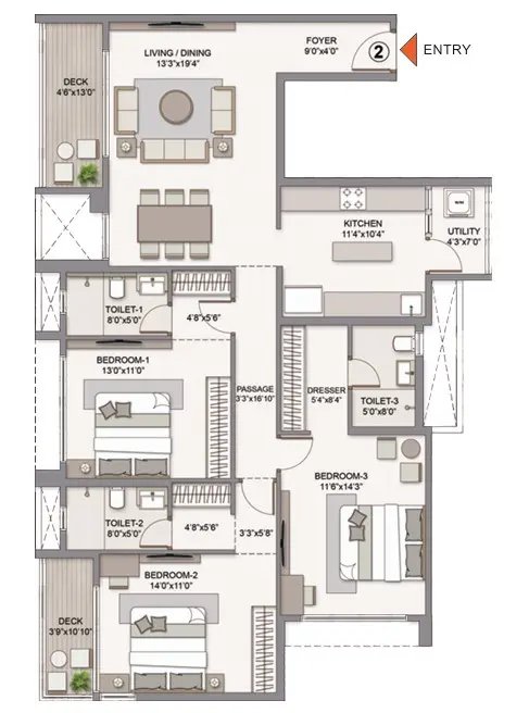 Chandak Vansham floor plan 1