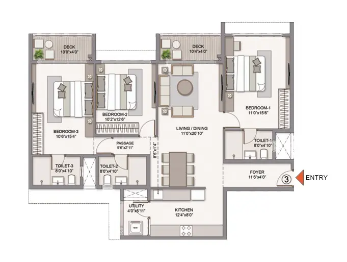 Chandak Vansham floor plan 3