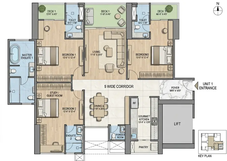 Crest Golfshire floor plan 1