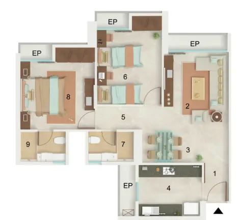 Dynamix Parkwoods floor plan 1