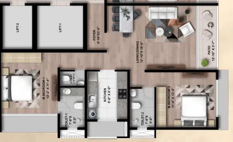 Paramount by Gala floor plan 1