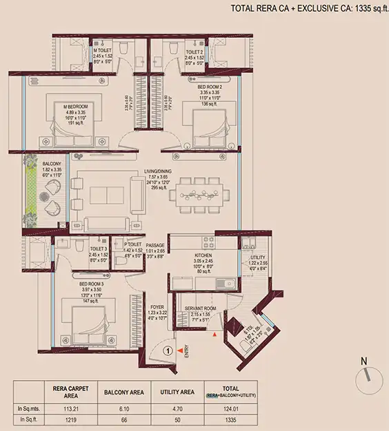 Godrej Sky Terraces floor plan 1