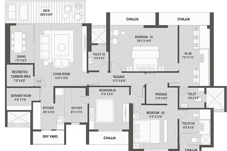 Kabra Dvayam floor plan 1