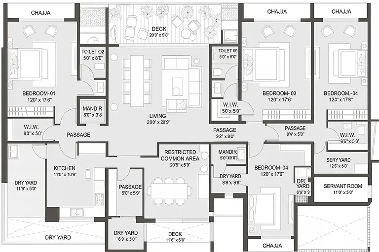 Kabra Dvayam floor plan 2