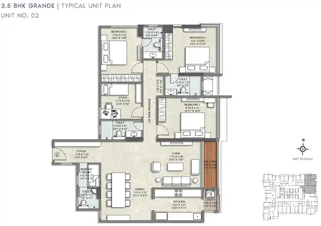 Kalpataru Amare floor plan 1