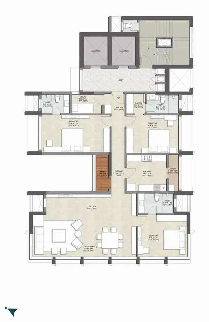 Kalpataru Matru Ashish floor plan 1