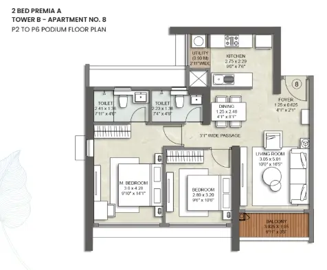 Kalpataru Primera floor plan 1