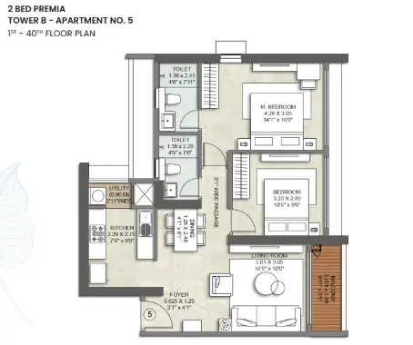 Kalpataru Primera floor plan 2
