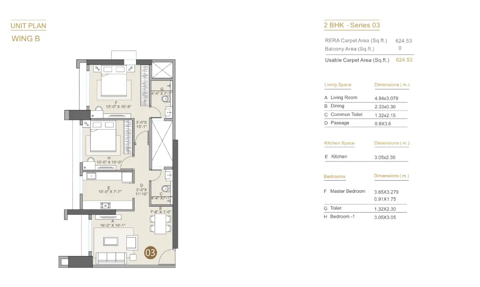 Kolte Patil Verve floor plan 1