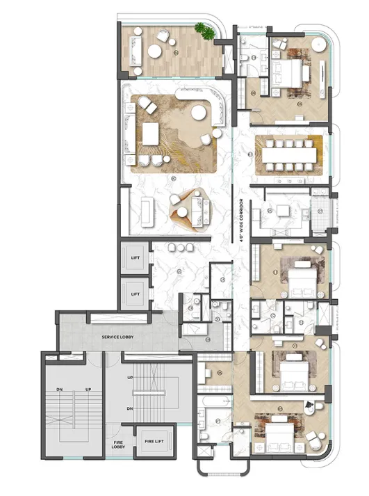 Lodha Cullinan floor plan 1