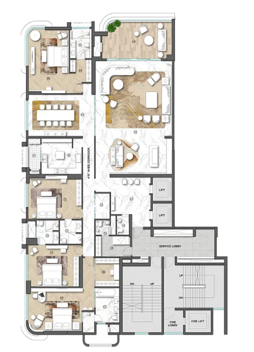 Lodha Cullinan floor plan 2