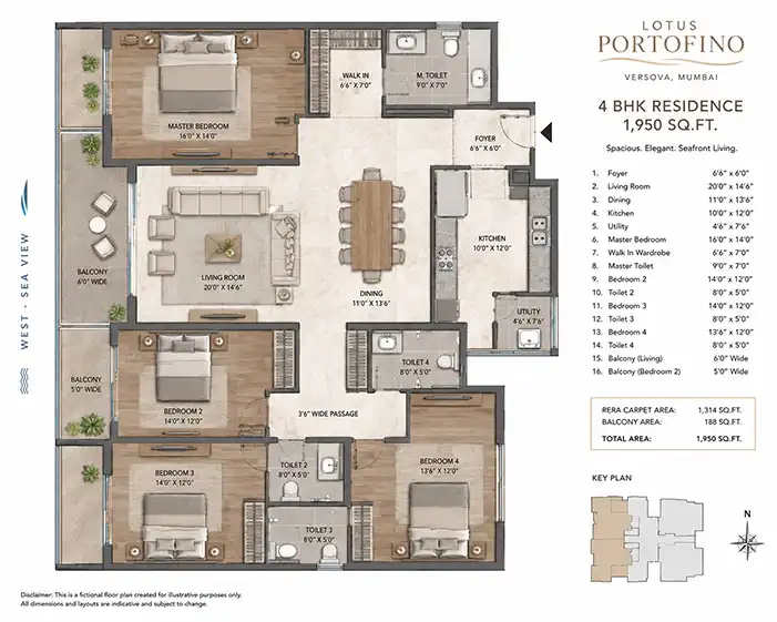 Lotus Portofino floor plan 1