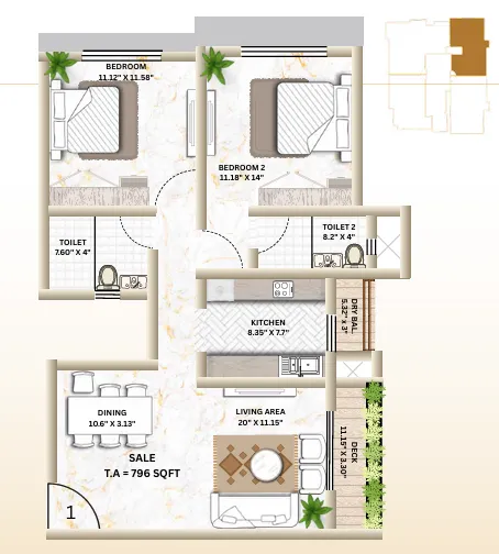 Luminaara floor plan 1