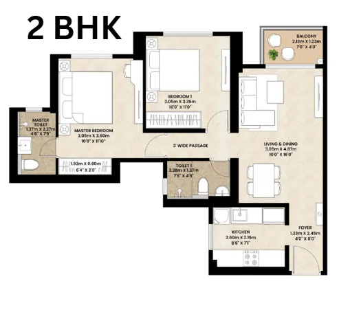 Mahindra Rainforest floor plan 1