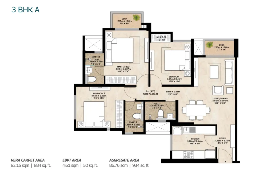 Mahindra Vista floor plan 2