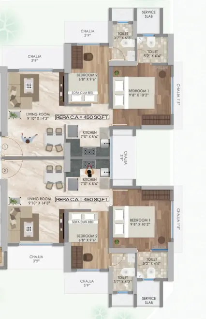 Nine Reflex floor plan 1