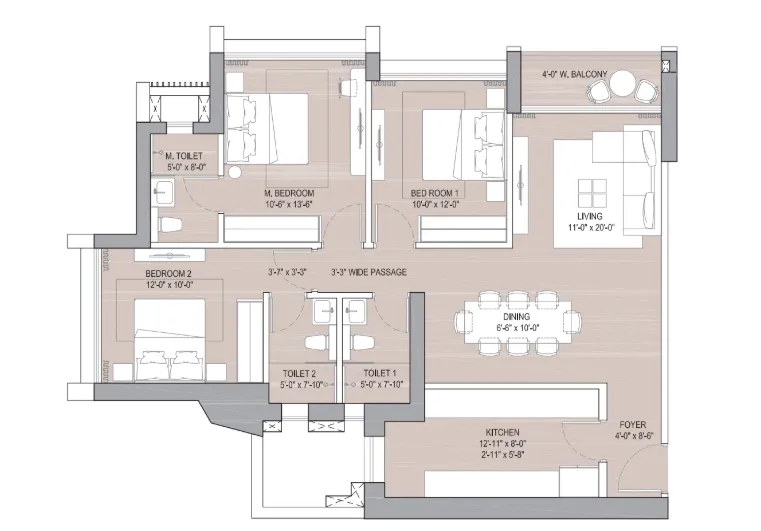 Oberoi Forestville floor plan 1