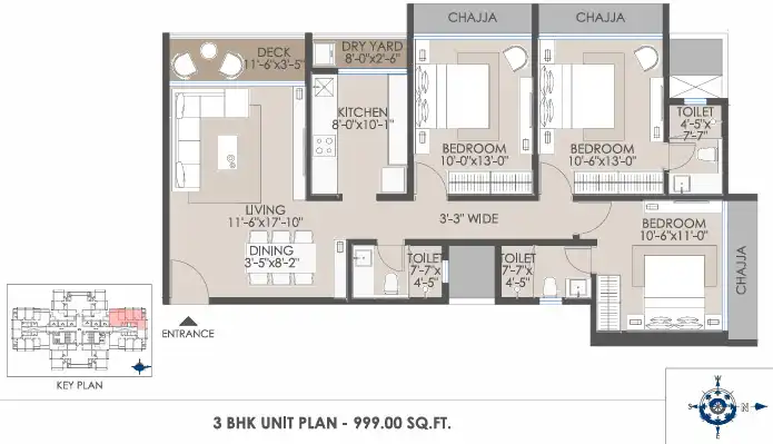 One Luxe floor plan 1