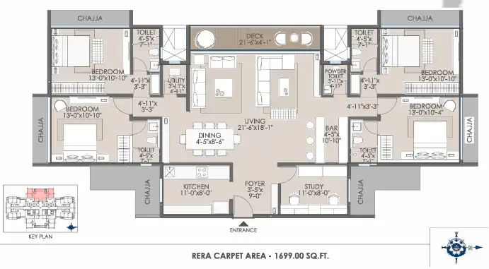 One Luxe floor plan 2