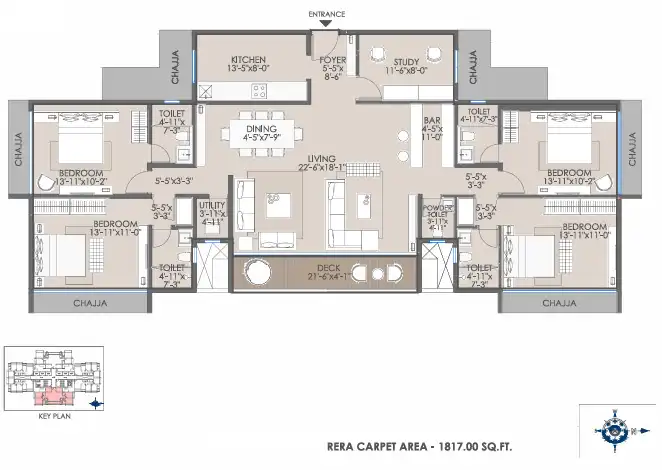 One Luxe floor plan 3