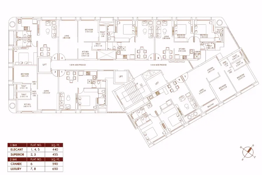 Platinum 53 West floor plan 1
