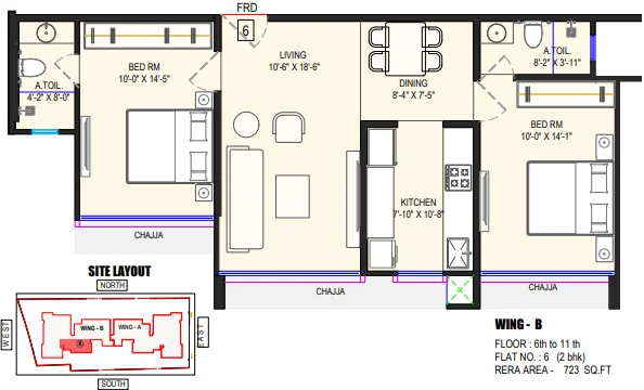 Raheja Antares floor plan 1