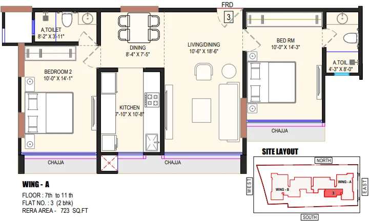 Raheja Antares floor plan 2