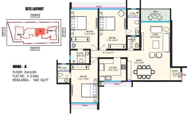 Raheja Antares floor plan 3