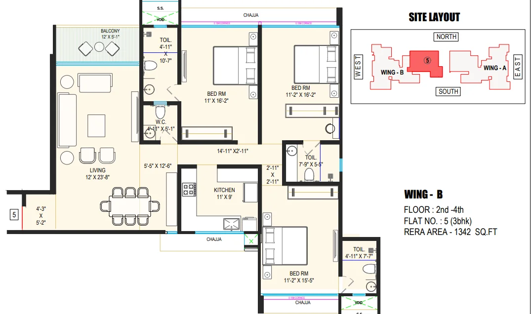 Raheja Antares floor plan 4