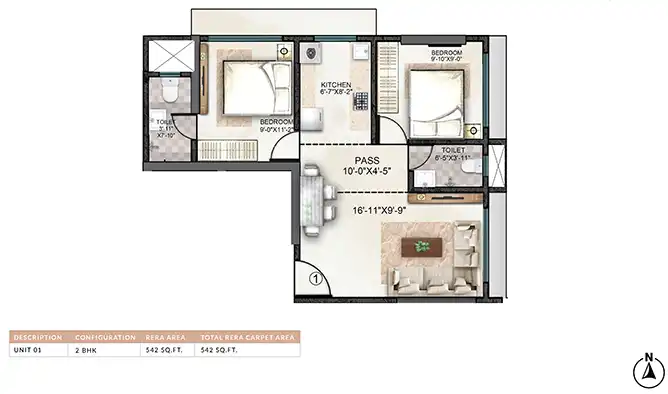 Rishabraj Trident floor plan 1