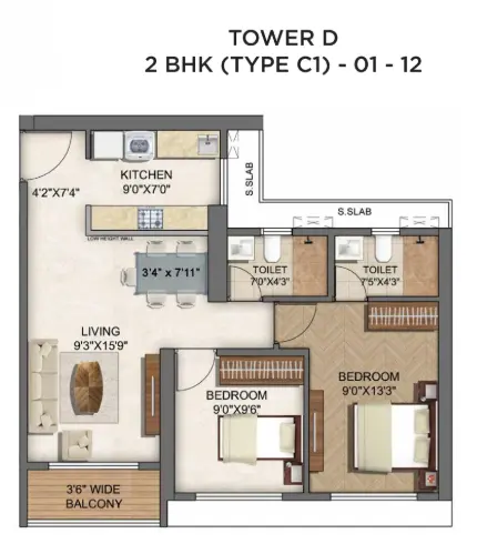Runwal Lands End floor plan 2