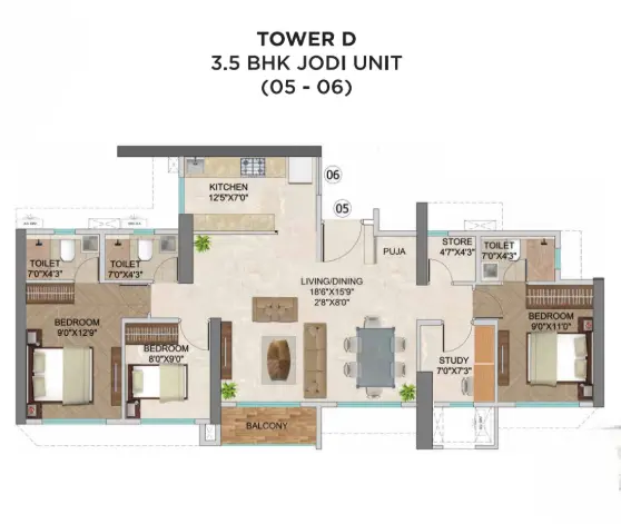 Runwal Lands End floor plan 4