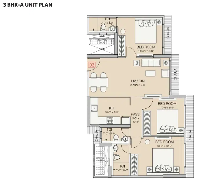 Ruparel Zinnia floor plan 4