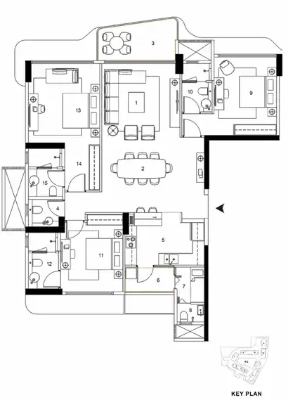 Rustomjee Balmoral floor plan 1