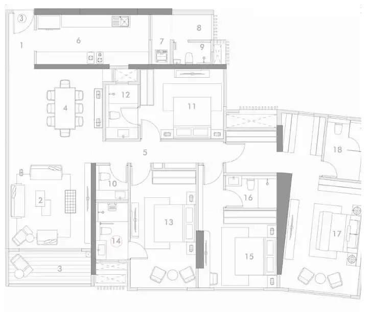 Rustomjee Crescent floor plan 5