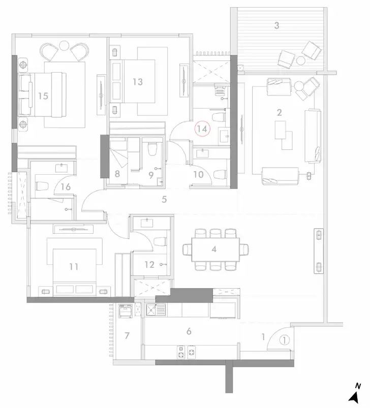 Rustomjee Crescent floor plan 6