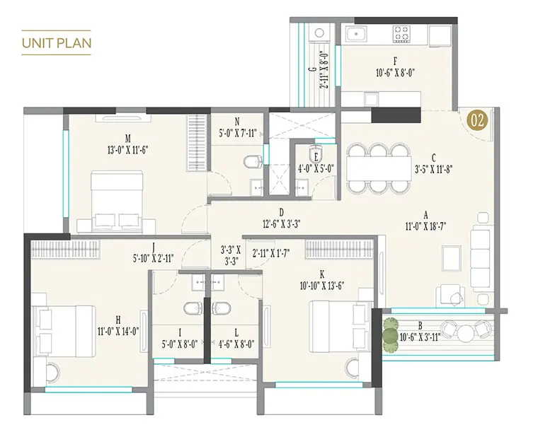 Serenova floor plan 3