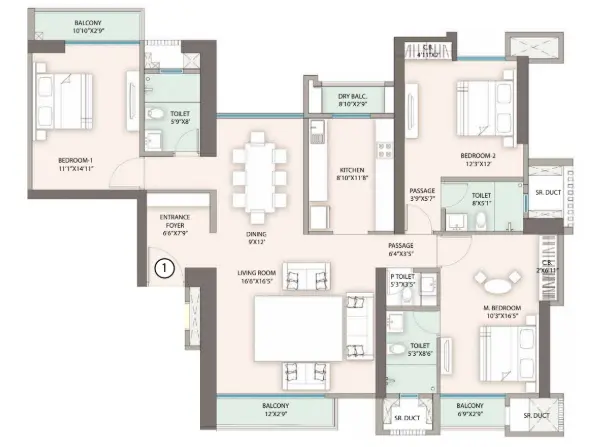 Sheth Avalon floor plan 1