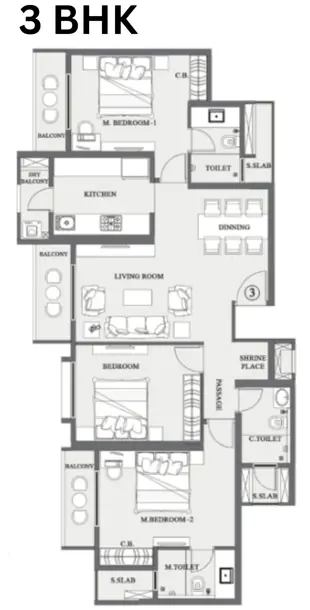 Sheth Vasant Lawns floor plan 3