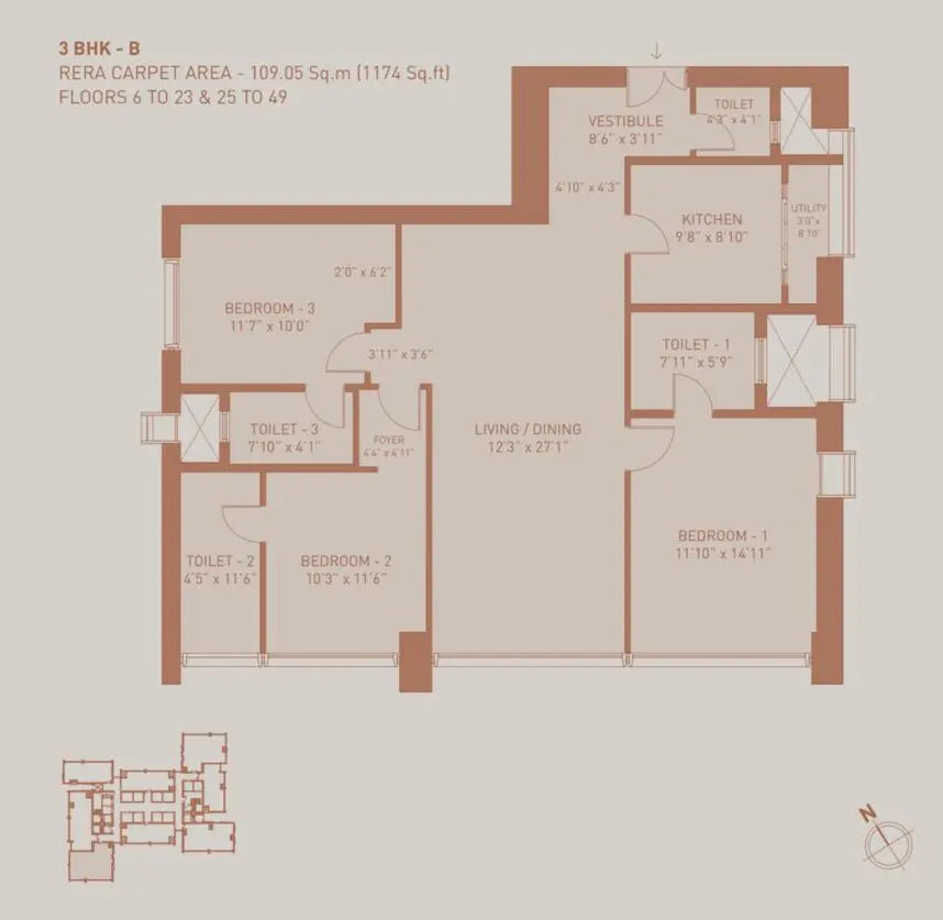 Silas Tower floor plan 1