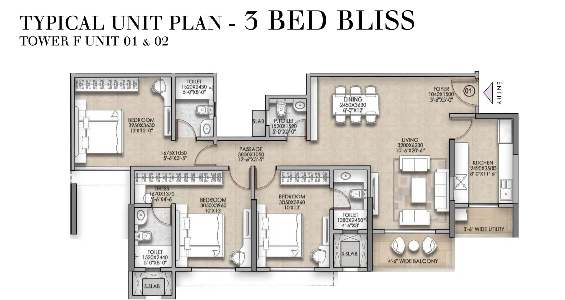The Address By GS floor plan 1