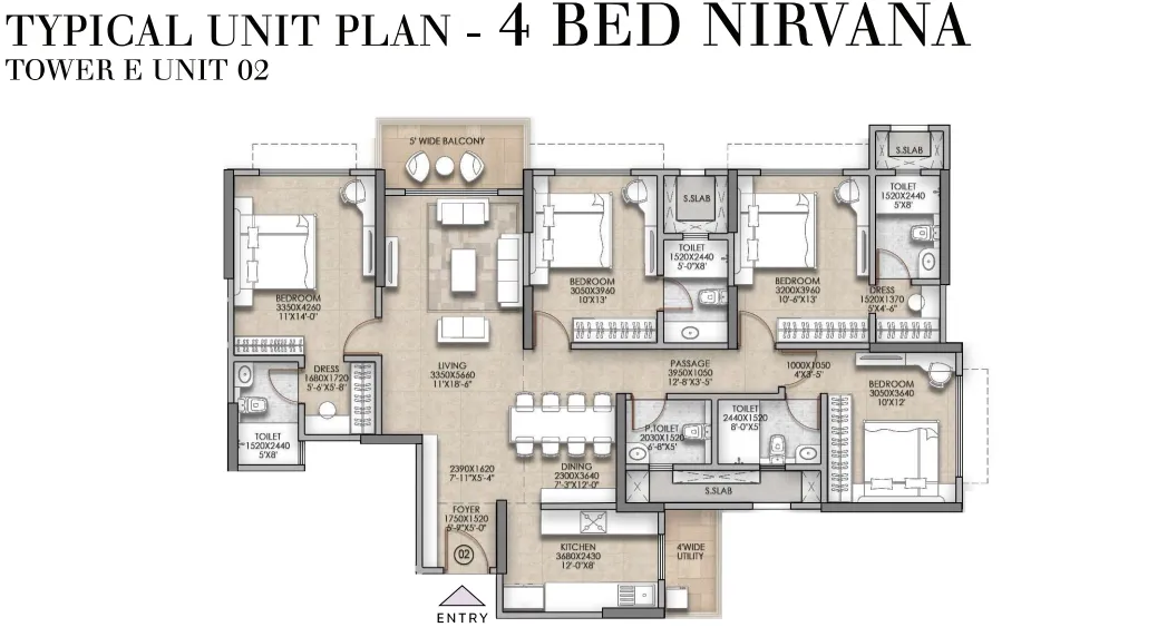 The Address By GS floor plan 3